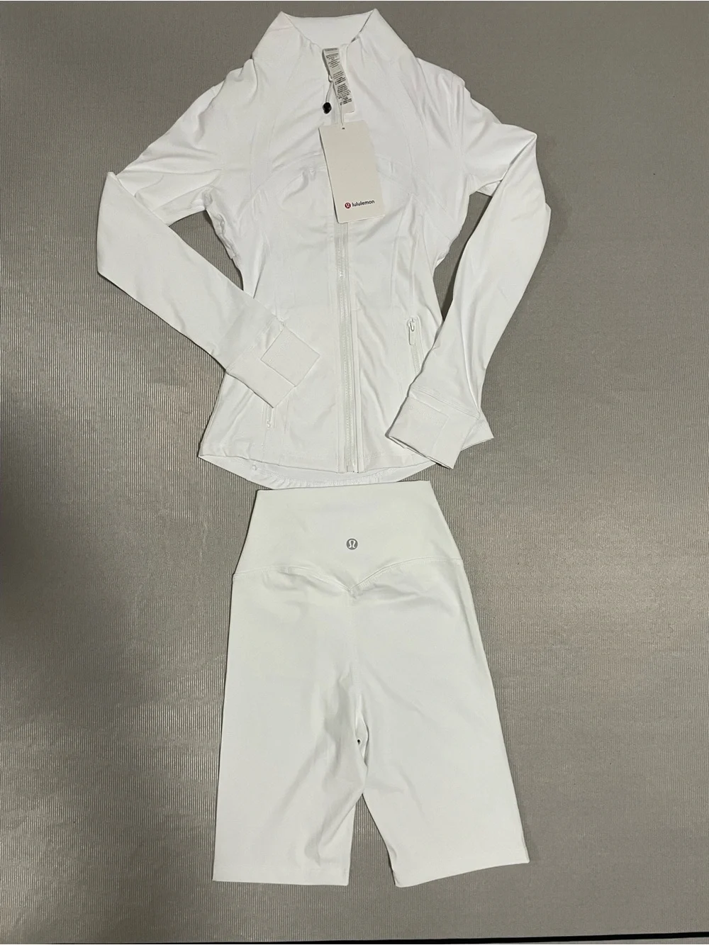 lululemon athletica White Slim Performance Bomber Jacket